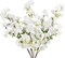 3 Pcs Cherry Blossom Branches (White) 7.87"D x 7.87"W x 27.5"H